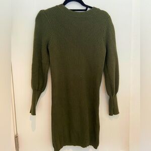 Olive sweater dress